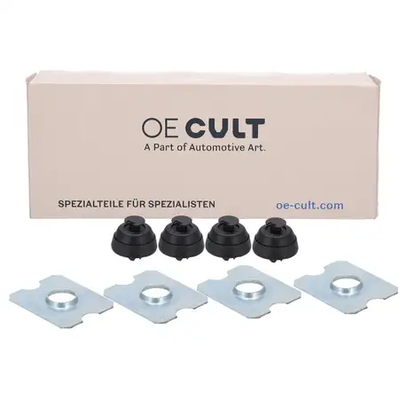 4x OE-Cult Verst&auml;rkungsblech + Stopfen Wagenheberaufnahme f&uuml;r MERCEDES E-Klasse W124 S124