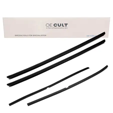 4x Fensterschachtleiste Abdichtschiene Schiene f&uuml;r MERCEDES 190 W201 vorne + hinten au&szlig;en