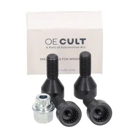 OE-Cult Felgenschloss Satz M12x1,5mm f&uuml;r BMW E81-88 E46 E90-93 E60/61 Z4 E85 36136786419