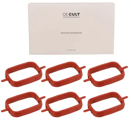 6x OE-Cult Ansaugkr&uuml;mmerdichtung f&uuml;r BMW E87 E46 E90-93 E39 E60/61 X3-6 M57 11617790198