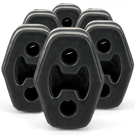 6x OE-Cult Halter Auspuff Gummi Aufh&auml;ngung f&uuml;r AUDI SEAT SKODA VW 6X0253147