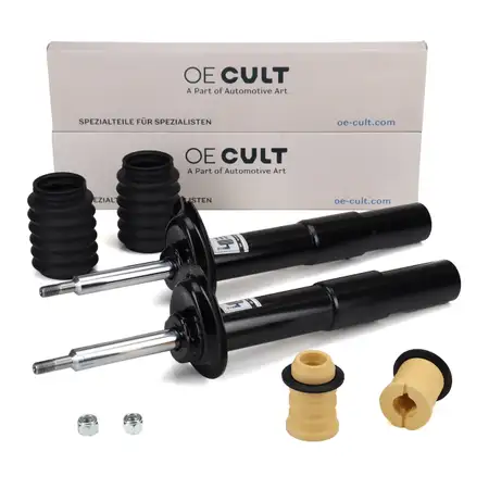2x OE-Cult Gasdruck Sto&szlig;d&auml;mpfer + Staubschutz f&uuml;r BMW 5er E60 E61 520-550i 520-535d vorne