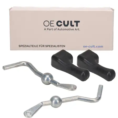 2x OE-Cult Griff + Metallhebel Au&szlig;enspiegel f&uuml;r MERCEDES 190 W201 W124 S124 links + rechts