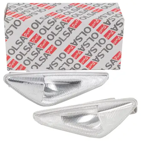 2x OLSA LED Blinkleuchte Blinker WEISS f&uuml;r BMW X3 F25 X5 E70 X6 seitlich links + rechts