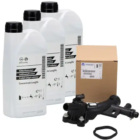 ORIGINAL Opel Wasserflansch + 3L DEX-COOL FrostschutzAstra J Corsa D E Zafira C 1.4