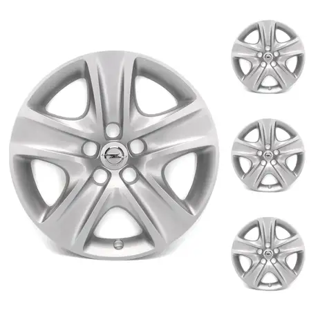 4x ORIGINAL GM Opel Radkappe Radblende Zoll Silber Astra J Insignia B C 13267806