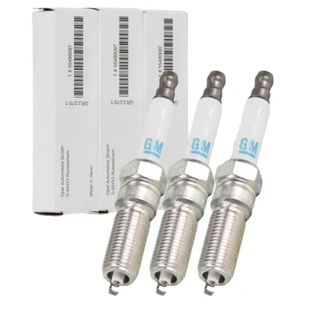 3x ORIGINAL GM OPEL Z&uuml;ndkerze Adam Astra K Corsa E 1.0/1.2 Turbo 55490097