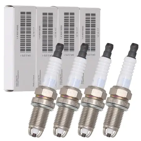 4x ORIGINAL GM OPEL Spark Plugs for Agila, Astra, Corsa, Omega, Vectra, and Zafira (1.2&ndash;2.4 L) 95519055