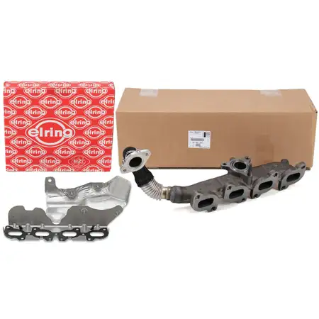 ORIGINAL Abgaskr&uuml;mmer + ELRING Dichtung Hitzeschutzblech f&uuml;r OPEL Astra Zafira 1.6 CDTI