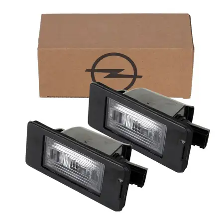 2x ORIGINAL OPEL Kennzeichenleuchte + W5W G&uuml;hlampe Astra J Sports Tourer Zafira C 13590043