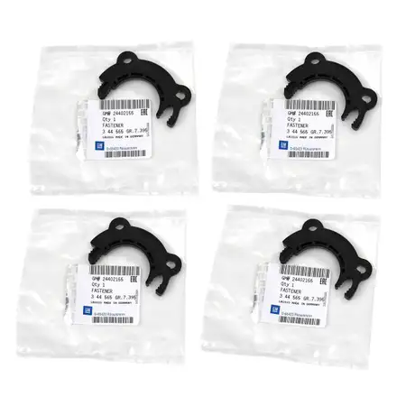 4x ORIGINAL OPEL Klammer Sicherung St&uuml;tzring Domlager Astra H B vorne 24402155