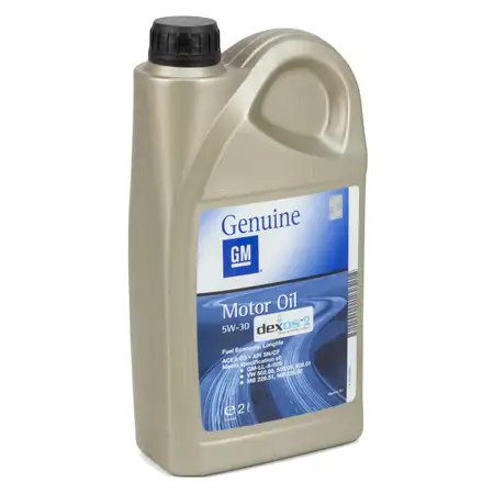 2L 2 Liter ORIGINAL OPEL GM Motor&ouml;l 5W30 5W-30 dexos2 LongLife GM-LL-A-025 93165555
