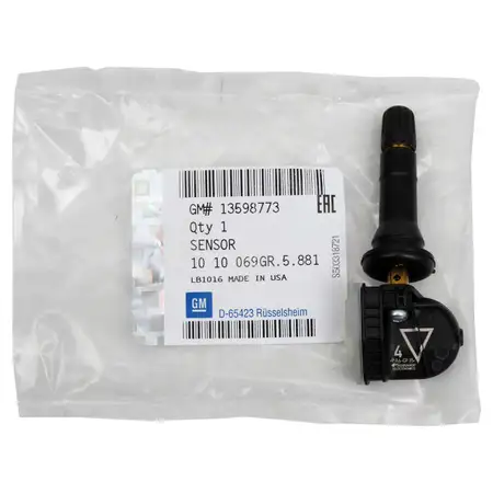 ORIGINAL GM OPEL Reifendrucksensor RDKS TPMS 433MHz Mokka A / MOKKA X Karl 13598773