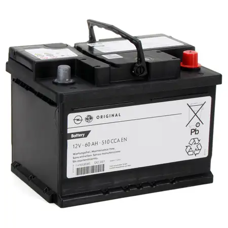 ORIGINAL OPEL Autobatterie Starterbatterie 12V 60Ah 510 CCA EN 1691597680