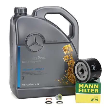 5L ORIGINAL 5W-40 f&uuml;r MB 229.5 Motor&ouml;l + MANN &Ouml;lfilter SMART ForFour 453 1.0 60/71 PS