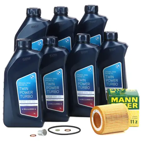 7L ORIGINAL 5W-30 Motor&ouml;l + MANN &Ouml;lfilter f&uuml;r BMW 2er F87 M2 3er F80 M3 4er F82 F83 M4 N55