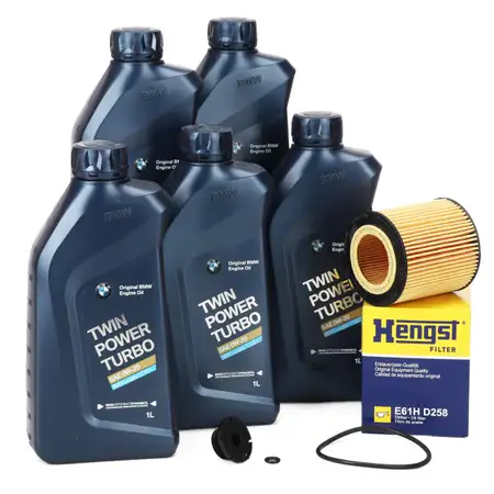5L ORIGINAL 0W-20 Motor&ouml;l + HENGST &Ouml;lfilter f&uuml;r BMW F20 F21 F22 F23 F30-34 F10 F11 X1 N20