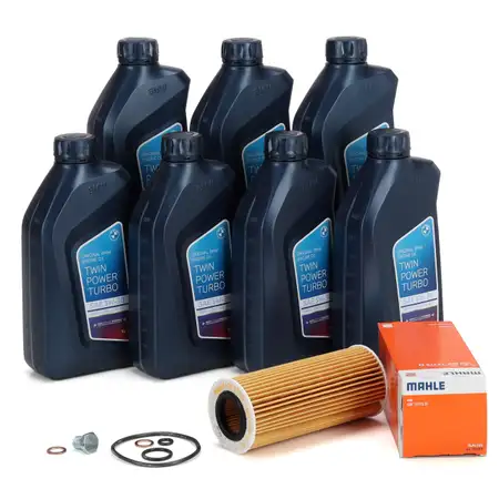 7L ORIGINAL 5W30 Motor&ouml;l + MAHLE &Ouml;lfilter f&uuml;r BMW E46 E90-93 E60/61 E63/64 E65 X3 M57 N57