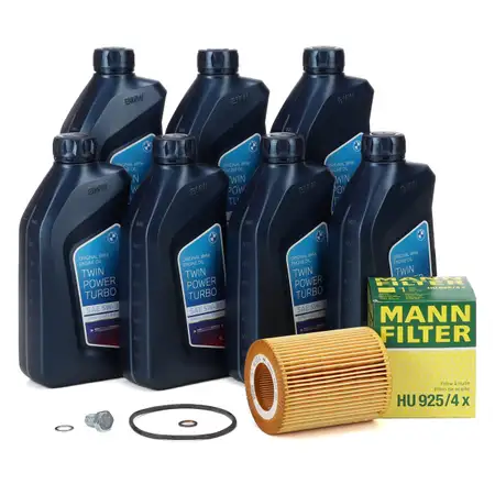 7L ORIGINAL 5W30 Motor&ouml;l + MANN &Ouml;lfilter f&uuml;r BMW E36 E46 E39 E60 E61 X3 E83 X5 M50 M52 M54