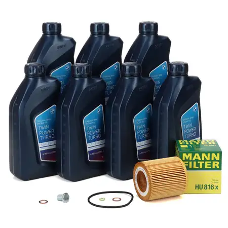 7L ORIGINAL 5W30 Motor&ouml;l + MANN &Ouml;lfilter f&uuml;r BMW 1er 3er 5er 7er X1 X3 N51 N52 N53 N54 N55