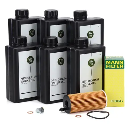 6L ORIGINAL 5W-30 LL-04 Motor&ouml;l + MANN &Ouml;lfilter f&uuml;r MINI R56 R55 R60 R57 R58 R61 R59 N47