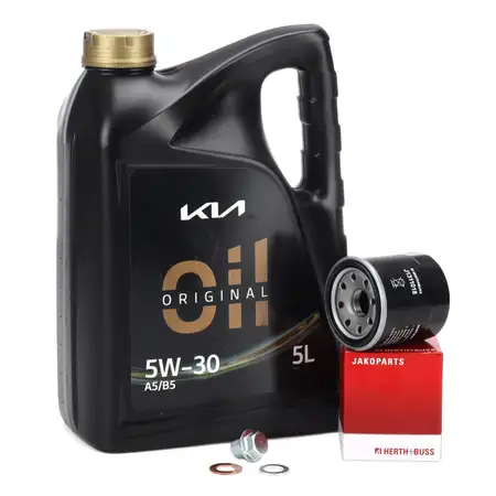 5L ORIGINAL 5W-30 A5/B5 Motor&ouml;l + HERTH+BUSS &Ouml;lfilter f&uuml;r HYUNDAI i10 i20 KIA Cee'D Rio