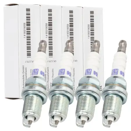 4x ORIGINAL GM Opel Z&uuml;ndkerze Astra Corsa Insignia Mokka Vectra 1.2-2.0 95519058