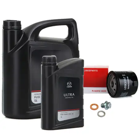 6L 6 Liter ORIGINAL Motor&ouml;l &Ouml;L ULTRA 5W30 + H+B &Ouml;lfilter f&uuml;r MAZDA 2 3 6 MPV 2 MX-5 3