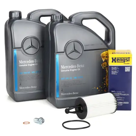 10L ORIGINAL 5W40 f&uuml;r MB 229.5 Motor&ouml;l HENGST &Ouml;lfilter MERCEDES W204 W205 W212 43AMG M276