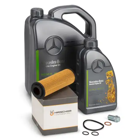6L ORIGINAL Mercedes-Benz Motor&ouml;l 5W30 MB 229.51 + HIRSCHER &Ouml;lfilter 2711800509