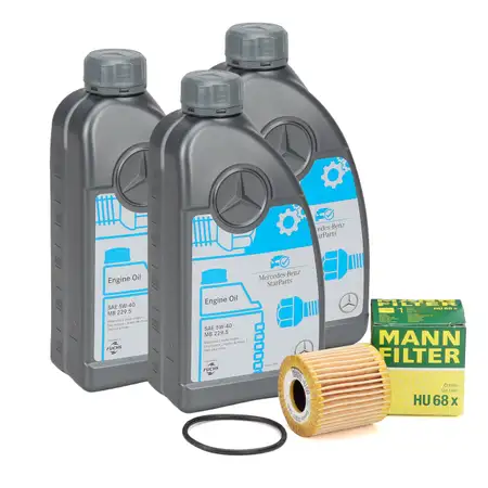 3L ORIGINAL 5W-40 f&uuml;r MB 229.5 Motor&ouml;l + MANN &Ouml;lfilter SMART City-Coupe ForTwo 450 451