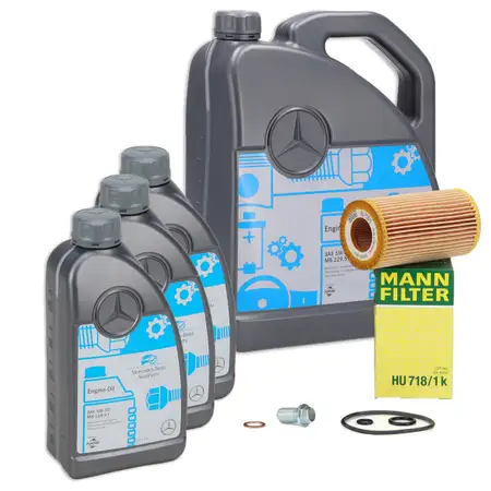 8L ORIGINAL 5W-30 MB 229.51 Motor&ouml;l + MANN &Ouml;lfilter MERCEDES-BENZ OM611 OM612 OM646 OM647