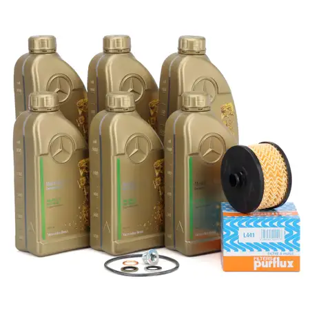 6L ORIGINAL 0W-20 f&uuml;r MB 229.71 + PURFLUX &Ouml;lfilter MERCEDES W177 V177 C/X118 H/X247 M282