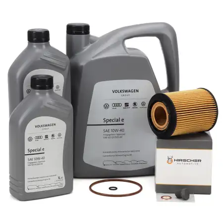 7L ORIGINAL 10W-40 SPECIAL E Motor&ouml;l + HIRSCHER &Ouml;lfilter f&uuml;r VW Golf 3 LT T4 Vento V6 VR6