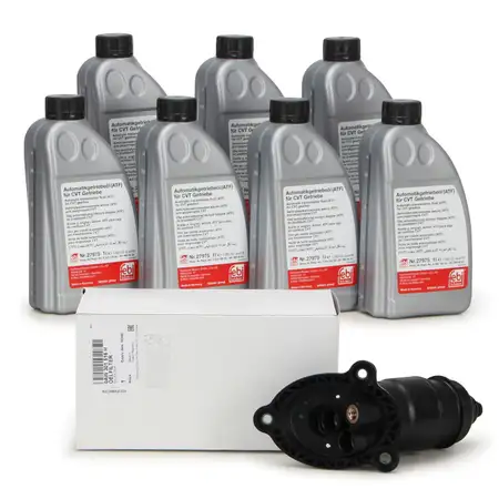 ORIGINAL AUDI Hydraulikfilter + 7L febi Getriebe&ouml;l 0AW CVT-Multitronic f&uuml;r AUDI A4 A5 A6