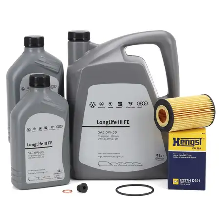7L ORIGINAL 0W-30 Engine Oil + HENGST Oil Filter for AUDI A4, S4 (B8), A5, S5, A6 (C7), A7 4M 3.0 TFSI