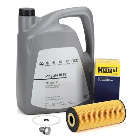 5L ORIGINAL 0W-30 Motor&ouml;l + HENGST &Ouml;lfilter f&uuml;r VW Golf 4 Passat Sharan A3 A4 1.9-2.5 TDI