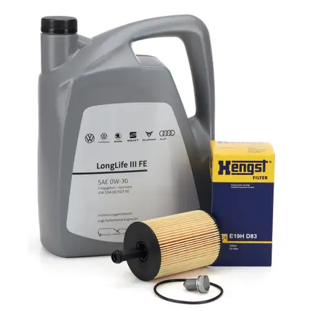 5L ORIGINAL 0W-30 Motor&ouml;l + HENGST &Ouml;lfilter f&uuml;r VW Golf 5 6 Passat B6 B7 Polo Touran T4 T5