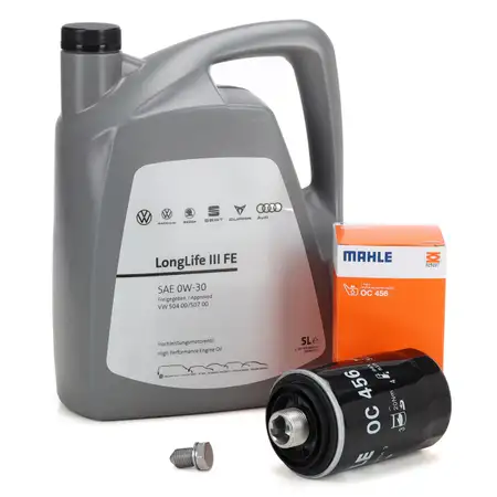 5L ORIGINAL 0W30 Motor&ouml;l + MAHLE &Ouml;lfilter f&uuml;r VW Golf 5 6 Passat B6 B7 Tiguan 1.8/2.0 TFSI