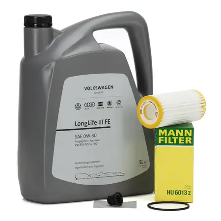 5L ORIGINAL 0W30 Motor&ouml;l + MANN &Ouml;lfilter f&uuml;r AUDI CUPRA PORSCHE SEAT SKODA VW 1.8/2.0 TSI