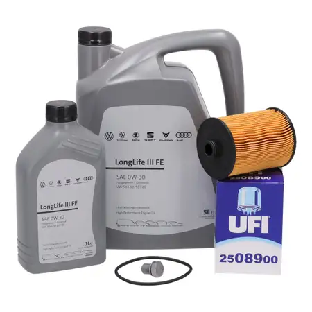 6L ORIGINAL 0W-30 Engine Oil + HENGST Oil Filter for VW Passat B7, Touareg 7P, Cayenne 3.6