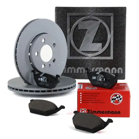 ZIMMERMANN Brake Discs + Pads for AUDI A1 8X, Ibiza, Fabia, VW Golf 4, Polo (Front)