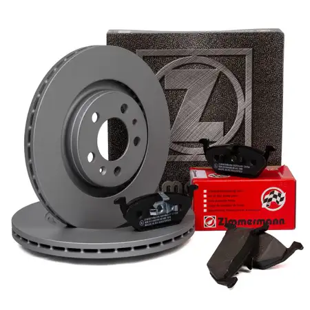 ZIMMERMANN Bremsscheiben + Bel&auml;ge f&uuml;r VW Golf 4 SKODA Octavia 1 AUDI A3 8L1 vorne