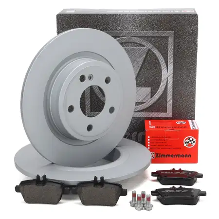 ZIMMERMANN Brake Discs + Pads for MERCEDES W176, W246, C117, X117, X156 (Rear)