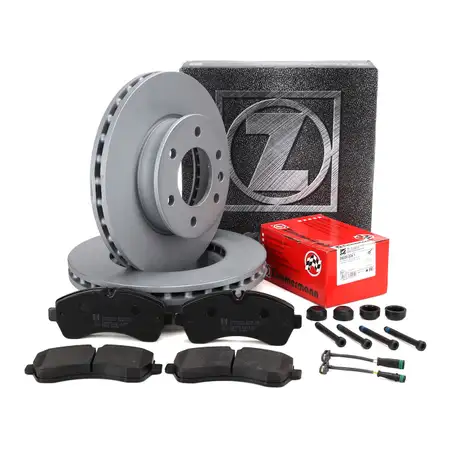 ZIMMERMANN Bremsscheiben + Bel&auml;ge + Wako f&uuml;r MERCEDES Sprinter 35-/46-/5-t Crafter vorne