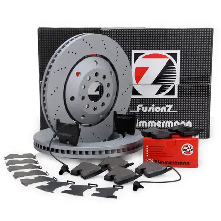 Zimmermann FORMULA Z Bremsscheiben + Bel&auml;ge + Wako f&uuml;r AUDI RS6 C5 PR-1LP vorne