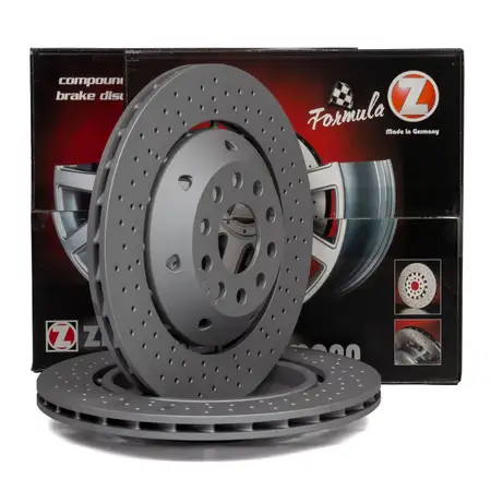 Zimmermann FORMULA Z Brake Disc Set for AUDI RS6 C5 450/480 hp PR-1KY (Rear)