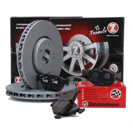Zimmermann FORMULA Z Brake Discs + Pads for MERCEDES W202 S202 W210 S210 (Front)