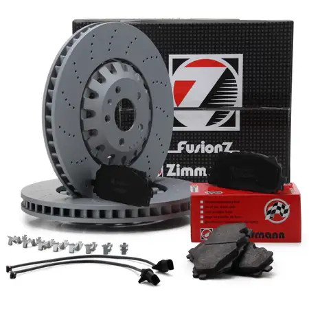 Zimmermann FORMULA Z Brake Discs + Pads + Wako for AUDI RS4 B9 RS5 F5 450 hp (front)