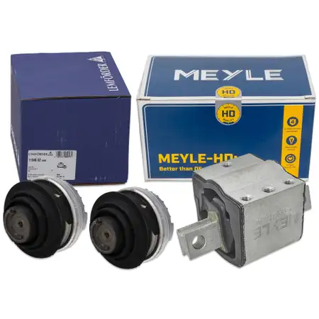 2x LEMF&Ouml;RDER Motorlager + 1x MEYLE HD VERST&Auml;RKT Getriebelager f&uuml;r MERCEDES W202 M111 OM604